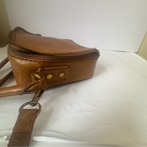 Madewell Leather Square Satchel Bag Shoulder Crossbody Zip Satchel Minimalist - Picture 12 of 16